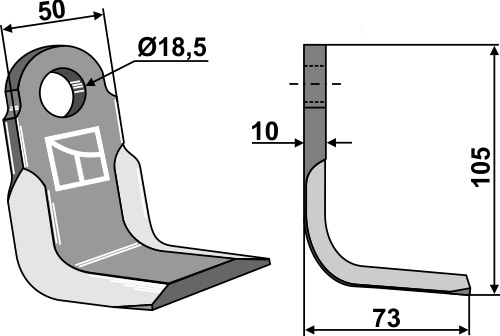 Winkelmesser 102x50 mm, passend für palladino