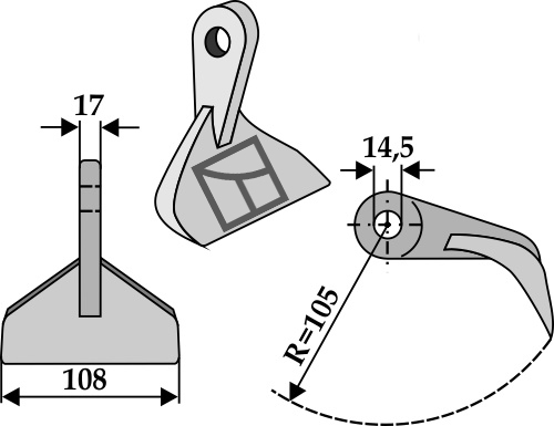 Hammerschlegel 108x17 mm, passend für Muratori
