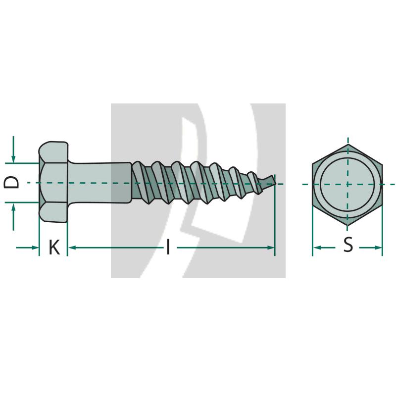Schlüsselschraube M10x120 DIN 571, VPE 25