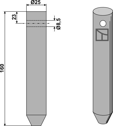 Kreiseleggenzinken 160 mm , passend für Breviglieri