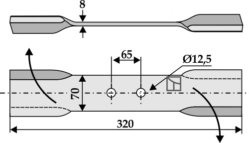 Mähermesser 320 mm - rechts, passend für Ilmer