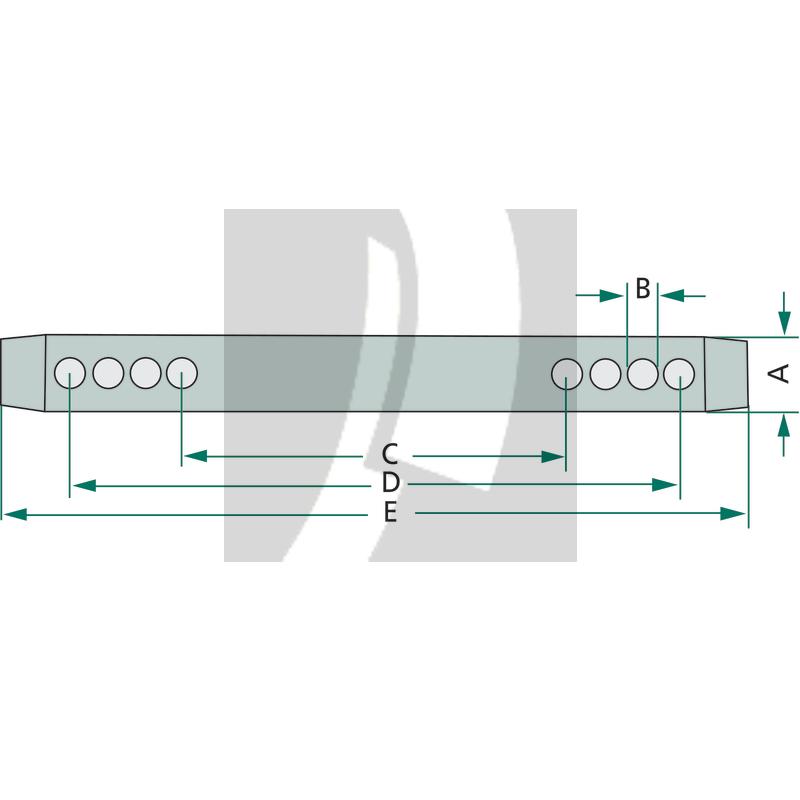 Oberlenkerbolzen beidseitig gebohrt - mehrfach, ohne Kette 165 mm Oberlenkerbolzen beidseitig gebohrt - mehrfach, ohne Kette 165 mm