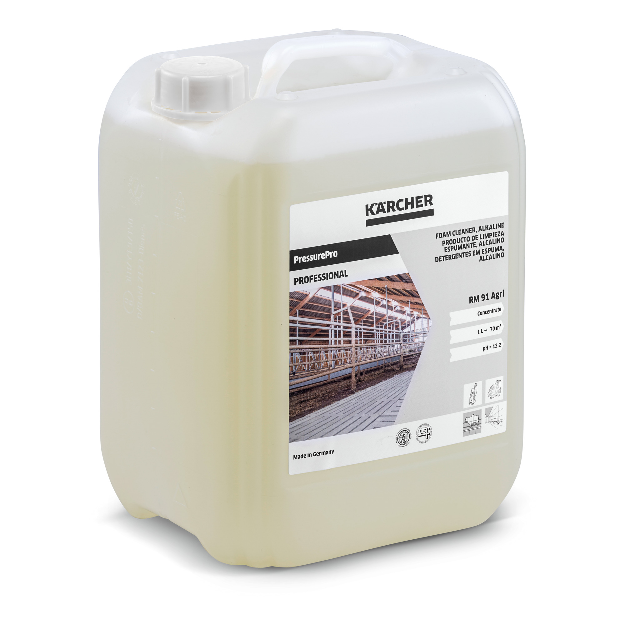 Kärcher Schaumreiniger PressurePro, alkalisch RM 91 Agri, 10 Liter