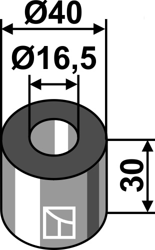 Buchse 30x 16,5x40, passend für Herder