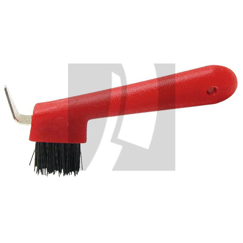 Hufkratzer mit Bürste rot