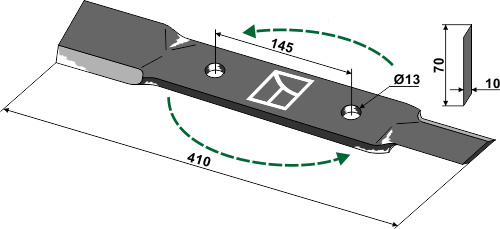Mähermesser 410 mm - links, passend für Röll