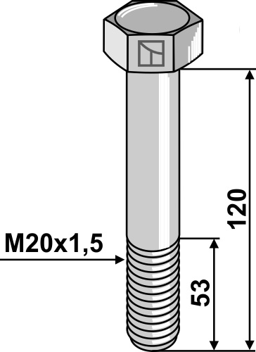 Schraube M20x1,5, passend für Gaspardo und Maschio