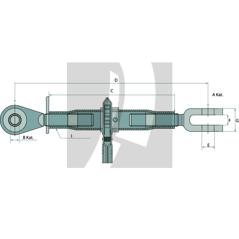 Spannstrebe 510 - 760 mm