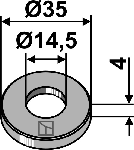 Scheibe 35x4x14,5, passend für Agromec