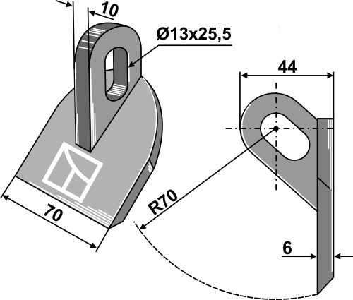 Hammerschlegel 70x10 mm, passend für Müthing