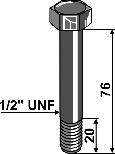 Schraube - 1/2'', passend für Bomford und Mc Connel