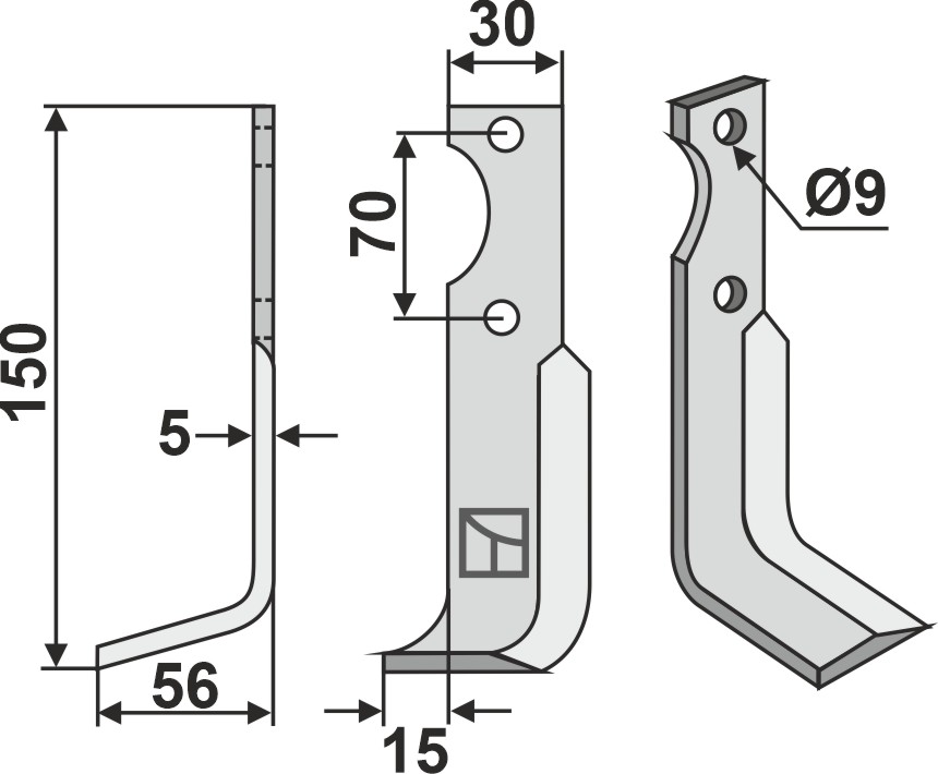Fräsmesser 150x30mm, links, passend für Fort