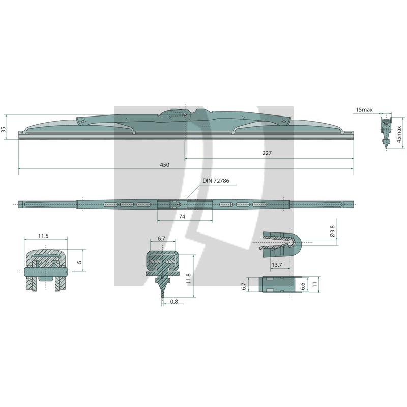 Wischerblatt Hybrid 450 mm