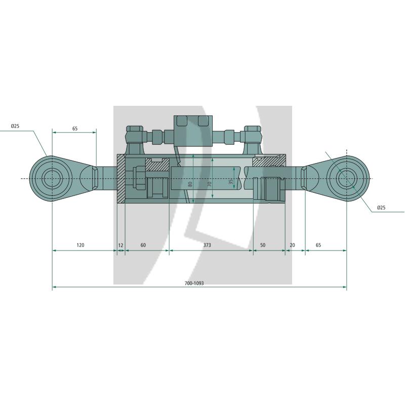 Hydraulischer Oberlenker 610 / 1035 mm