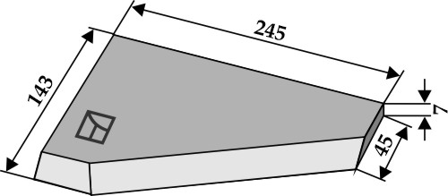 Eckmesser links, passend für Hale