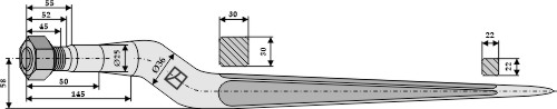 Silozinken 815 mm, passend für Stoll