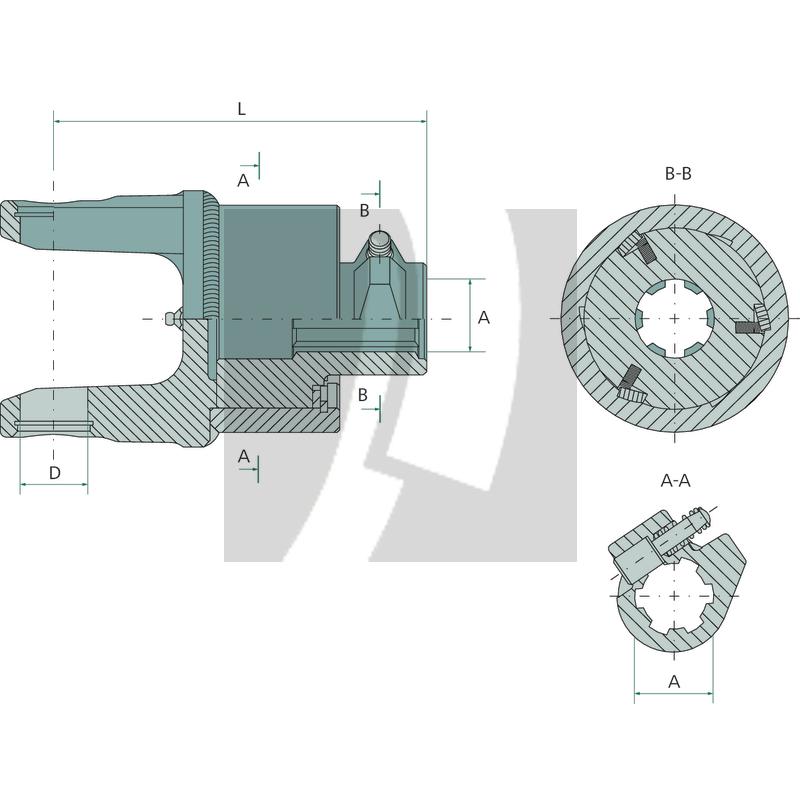 ROTARO Freilaufkupplung R70 1 3/8" 6 Zähne rechts