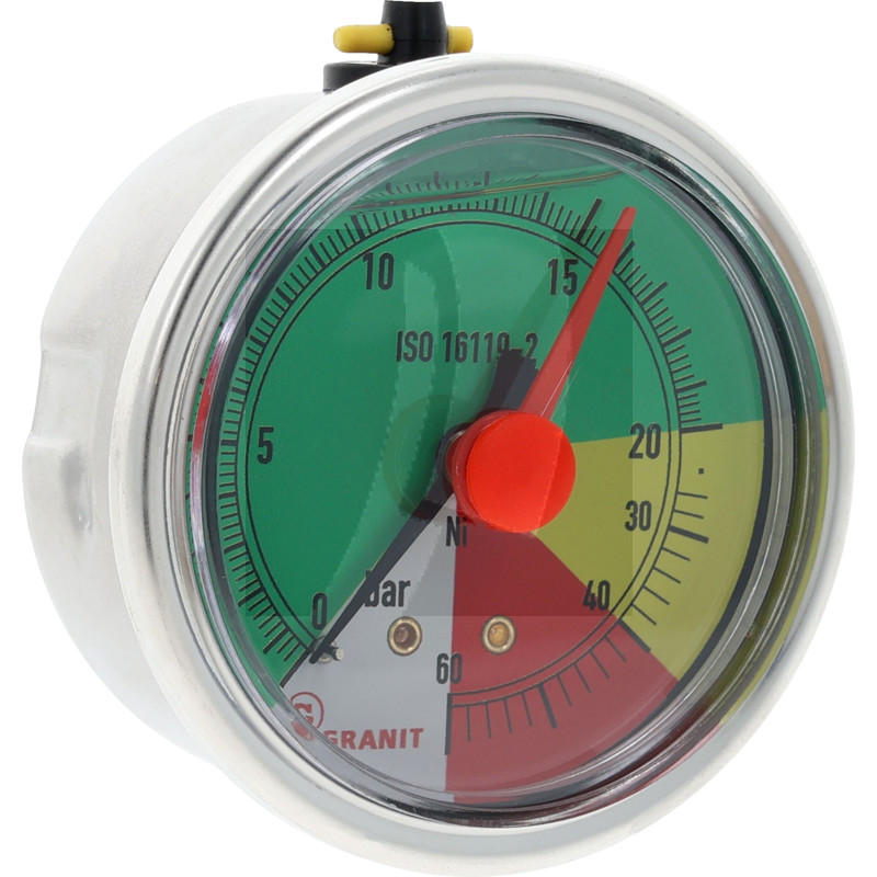 Manometer Ø63mm 0-20-40-60 bar 1/4" H-FL