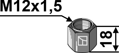 Sechskantmutter M12x1,5, passend für Grimme und Gruse