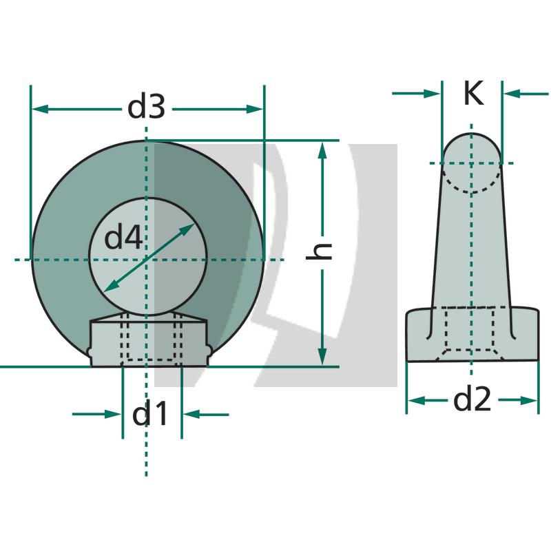 Ringmutter M12x2 DIN 582