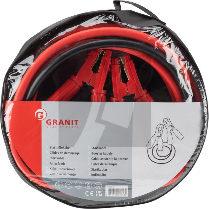 GRANIT Starthilfekabel 50 mm² Kupferbeschichtete Eisen-Zangen; mit Aufbewahrungstasche
