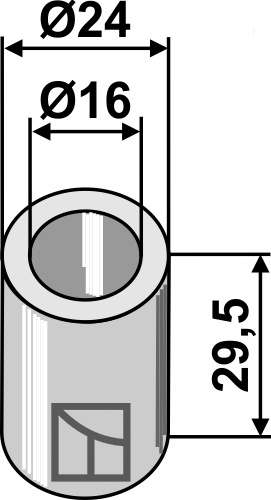 Buchse 29,5x16x24, passend für Nobili und Kuhn
