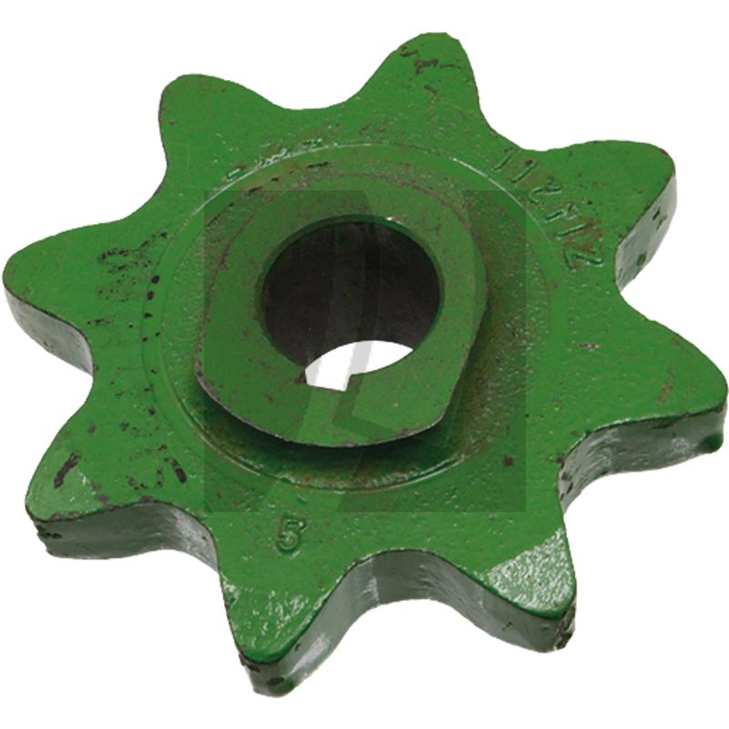 Kettenrad Korn- und Überkehrschnecke, 8 Zähne John Deere