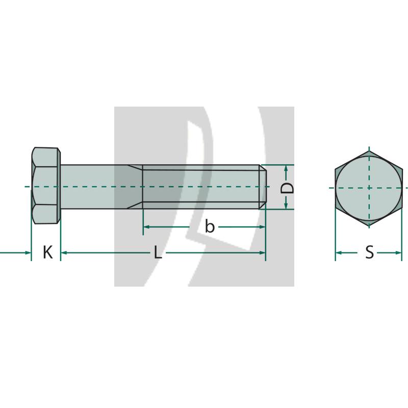 Sechskantschraube 5/16"UNCx31,75 DIN 931