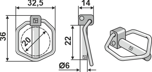 Klappsplint 6.0x21, passend für Amazone, Breviagri und mehr