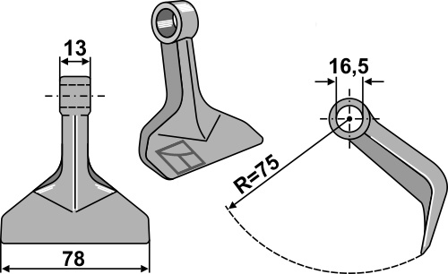 Hammerschlegel 78x13 mm, passend für Dragone