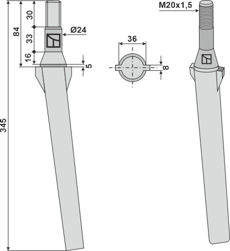 Kreiseleggenzinken 345 mm, passend für Celli und Rotorland