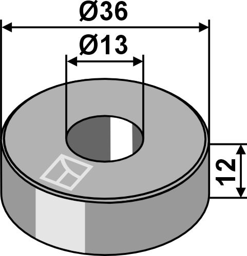 Distanzbuchse 36x12x13, passend für Kverneland