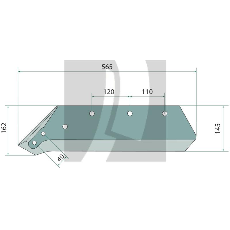 Wechselspitzenschar rechts, 16"
