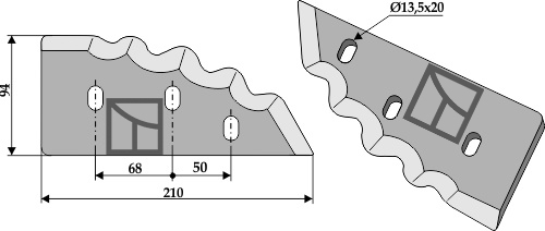 Messer für Futtermischwagen, rechts, passend für Sgariboldi