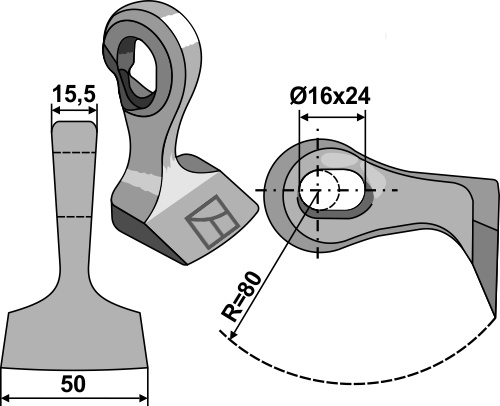 Hammerschlegel 50x15,5 mm - Schnell-Wechsel-System, passend für S.M.A., Rousseau und mehr