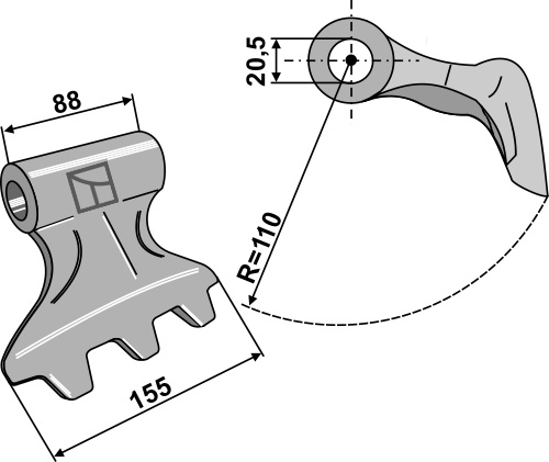 Hammerschlegel 155x88 mm, passend für Nobili, Sicma und mehr