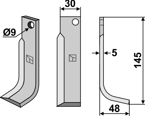 Fräsmesser 145x30mm, rechts, passend für FM-Matras