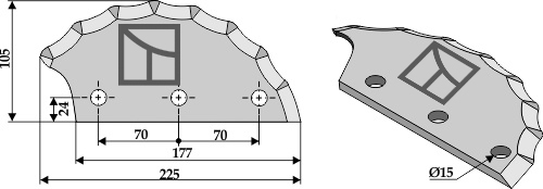 Messer für Futtermischwagen, rechts, passend für Sgariboldi