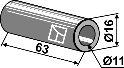 Buchse 63x11x16, passend für Humus und Mulag