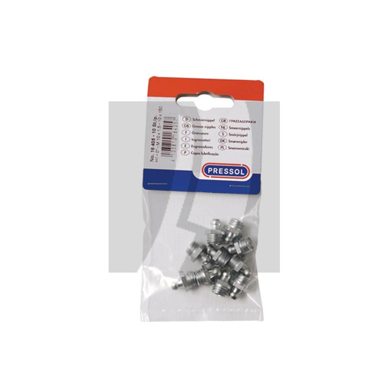 Schmiernippel gerade M10x1,5, VPE 10 Schmiernippel gerade M10x1,5, VPE 10