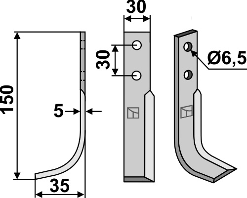 Fräsmesser 150x30mm, links, passend für Holder