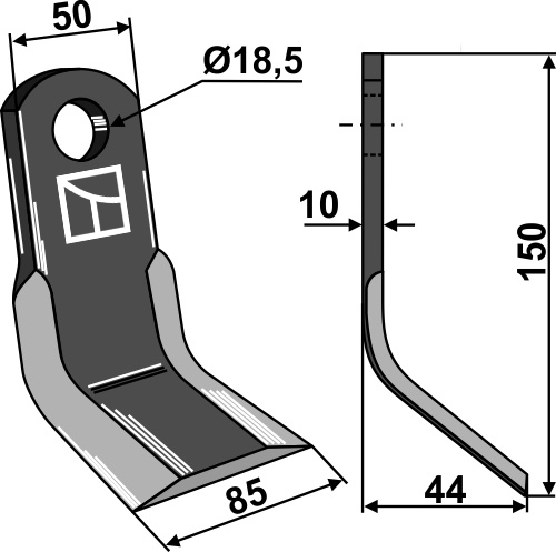 Y-Messer 150x50 mm, passend für Lagarde