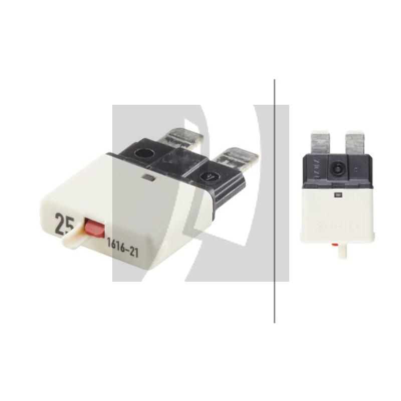 GRANIT Sicherungsautomat, Standard 32 V max. / 25 A | weiß | mit Rückstellknopf
