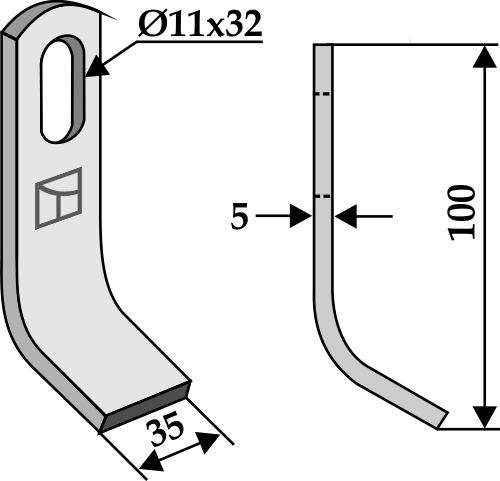 Schlegel 100x35 mm, passend für votex