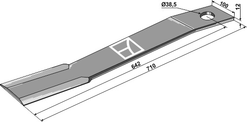 Mähermesser 710 mm, passend für Schulte