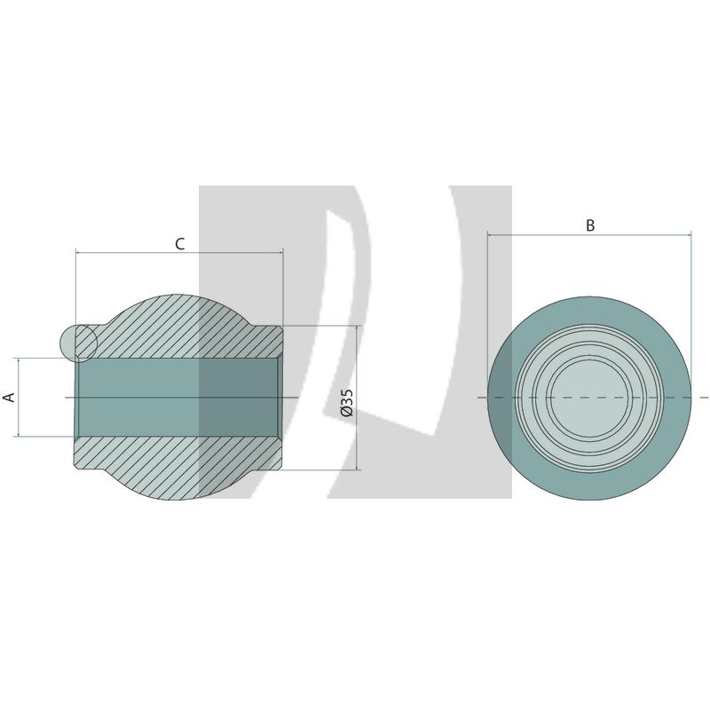 Oberlenkerkugel Heavy Duty VPE 10 51 mm Oberlenkerkugel Heavy Duty VPE 10 51 mm