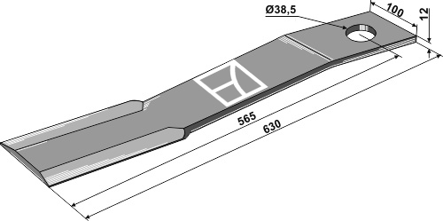 Mähermesser 630 mm, passend für Schulte