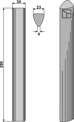 Kreiseleggenzinken 290 mm x 34 mm, passend für Accord, Carraro und mehr