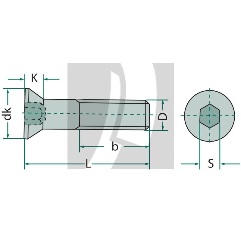 Senkschraube M16x30 DIN 7991 Senkschraube M16x30 DIN 7991