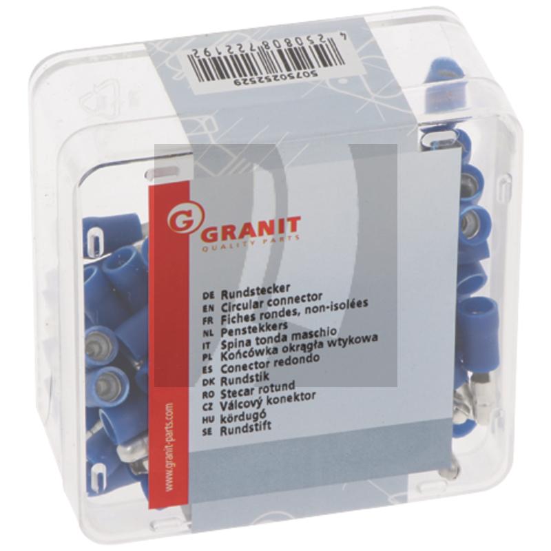 GRANIT Rundstecker blau, Ø 4 mm, für Kabel 1,5 - 2,5 mm²